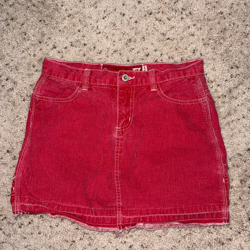 Vintage Y2K Guess Jean Red Mini Skirt